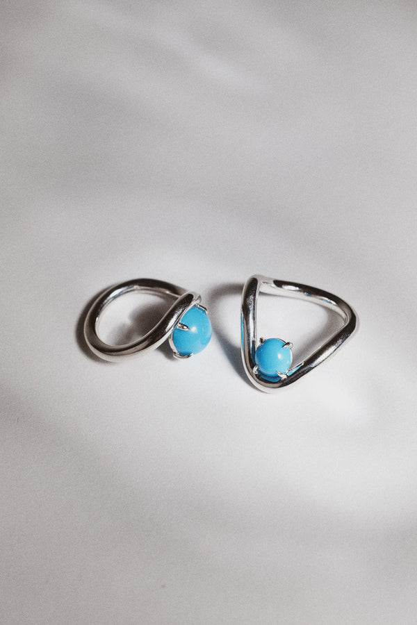 Band Ring II Turquoise Silver