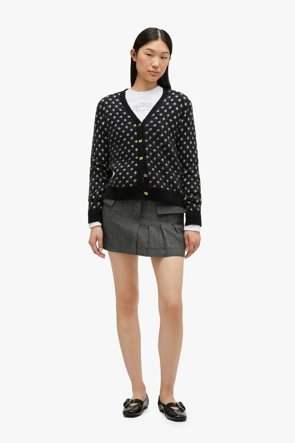 Mouline Suiting Mini Skirt