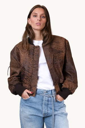 Leather Bomber Jacket