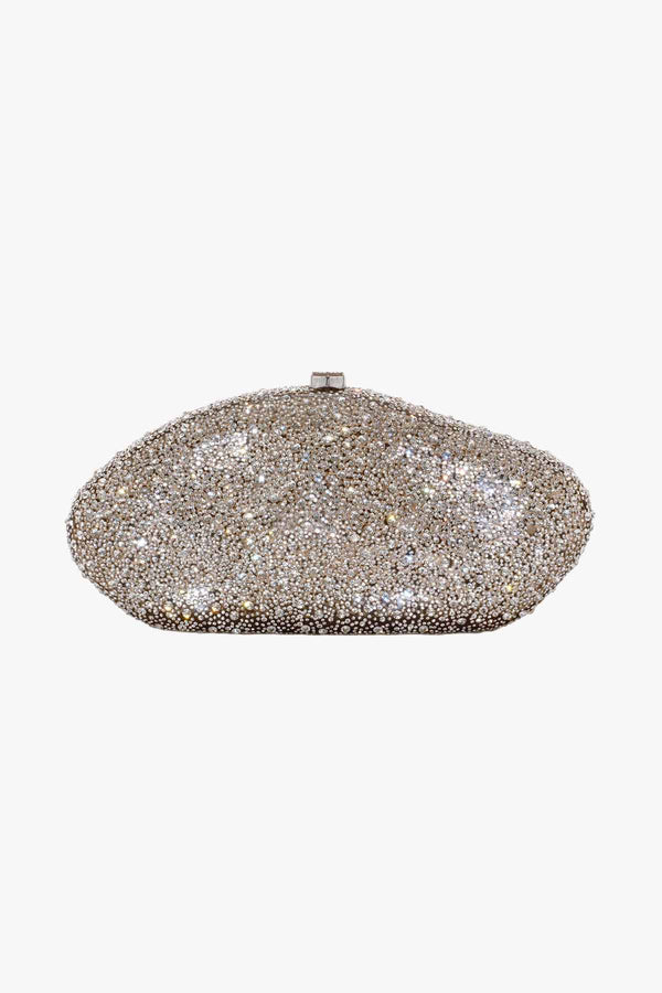 The Caldera Clutch Silver Rhinestone
