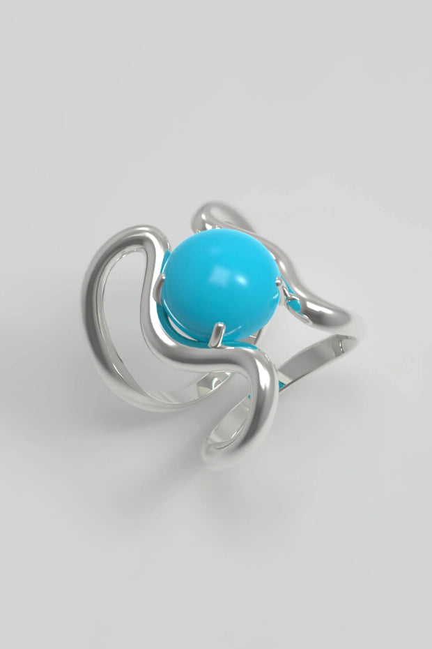 Reef Ring Turquoise Silver