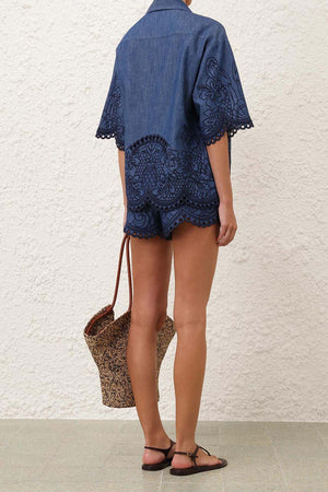 Coco Embroidered Denim Shirt