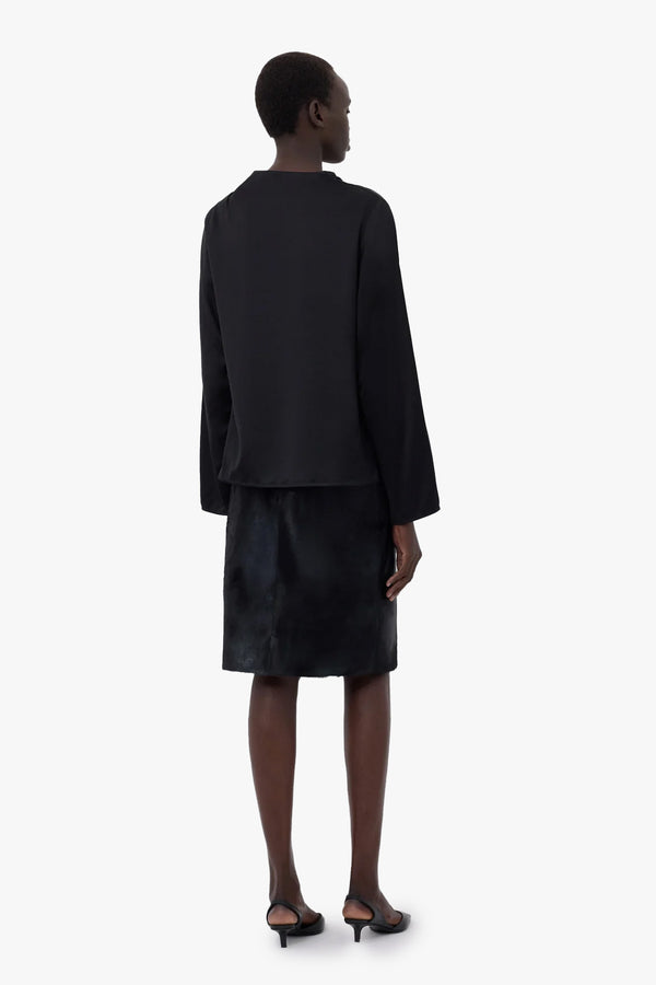 Riddy draped collar blouse