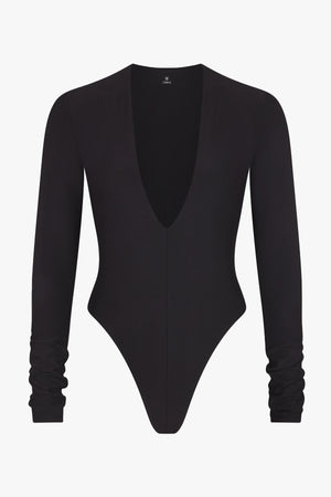 Long Sleeve Deep V Bodysuit