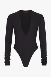 Long Sleeve Deep V Bodysuit