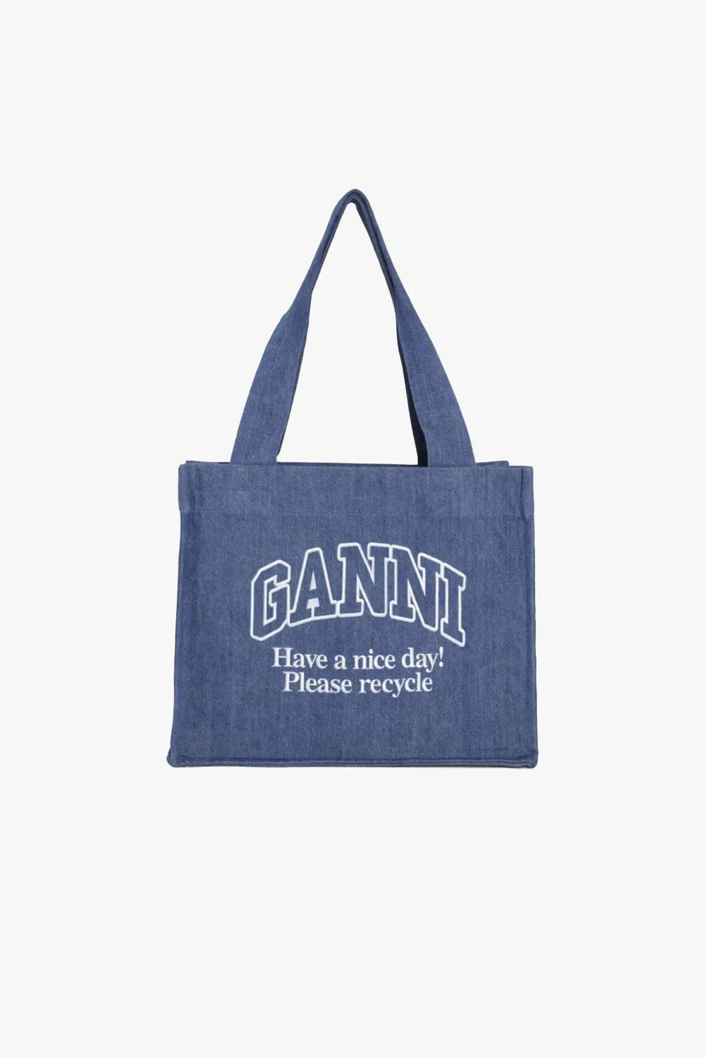 Large Easy Shopper Denim Blue Logo