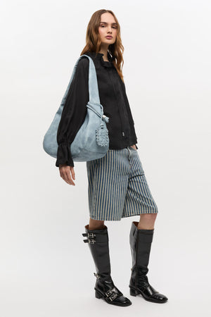 Ganni Bou Bag Hobo Medium Bleached