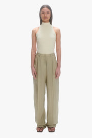 High Waist Tailored Trousers