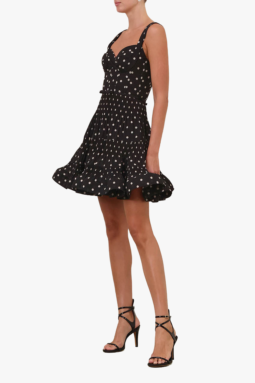 Pleated Draped Mini Dress