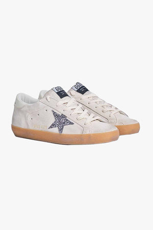 Super Star Suede Upper And Toe HF Tongue Glitter Star Leather Heel