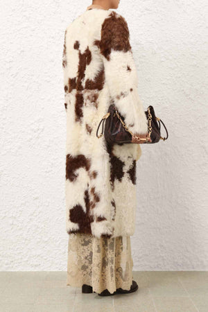 Hypnotic Spot Shearling Coat