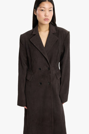 Suede Long Coat