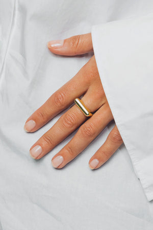 Sculpt Ring Slim Gold