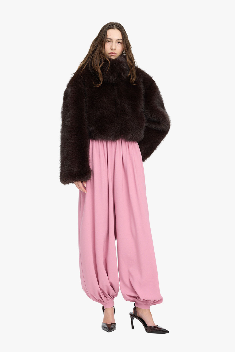 Faux Fur Cropped Jacket