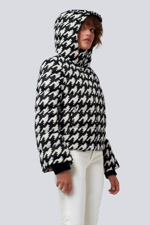 Houndstooth Polar Flare Down Jacket