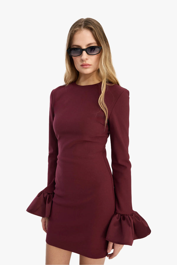 Frill Sleeve Mini Dress