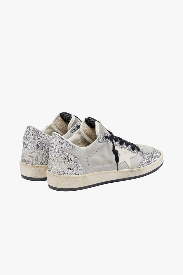 Ball Star Suede Upper And Tongue Glitter Toe Spur And Heel Leather Star
