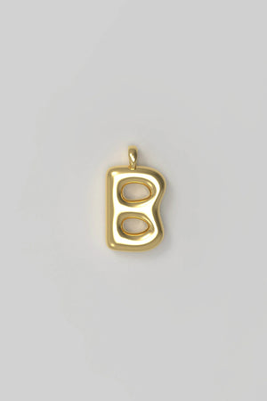 Letter charm Small B - Gold plated