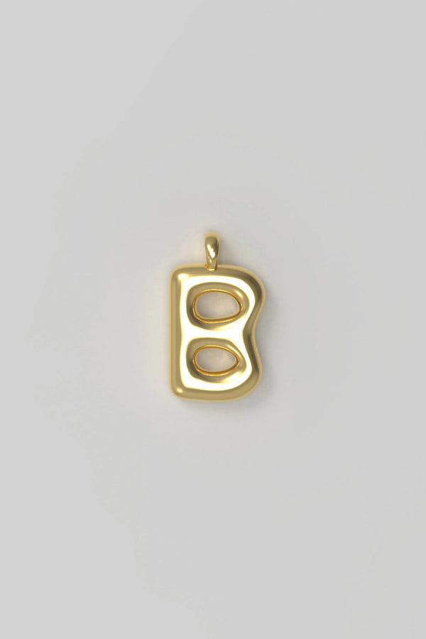 Letter charm Small B - Gold plated