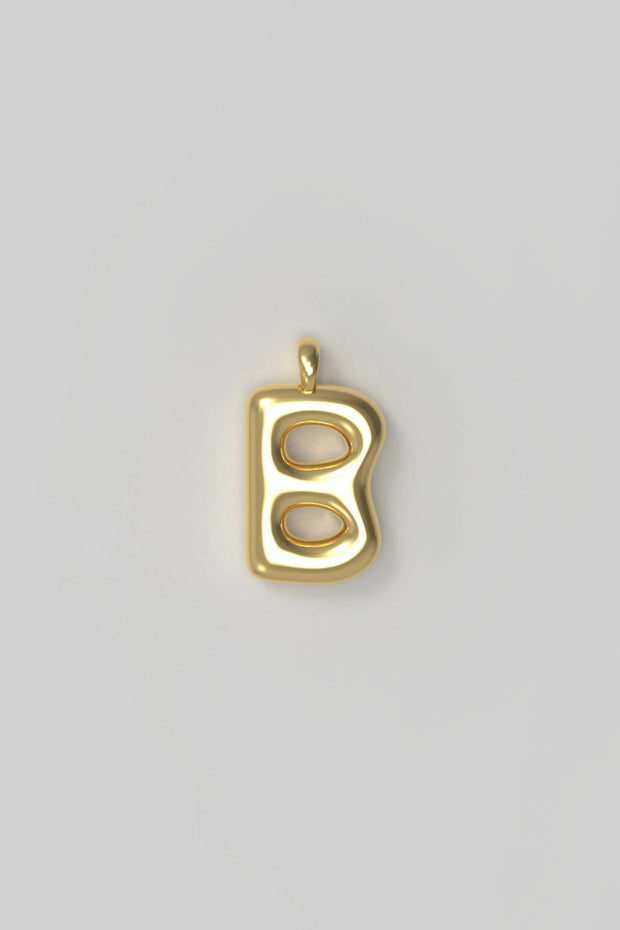 Letter charm Small B - Gold plated