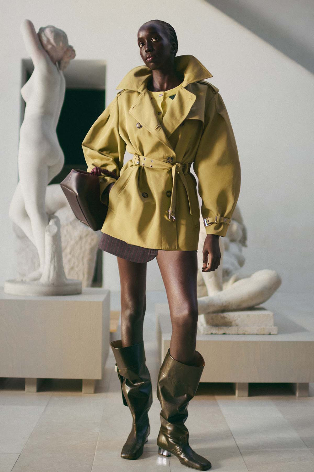 Heavy Twill Midi Trench Coat