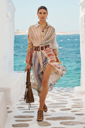 Rebellion Striped Midi Dress