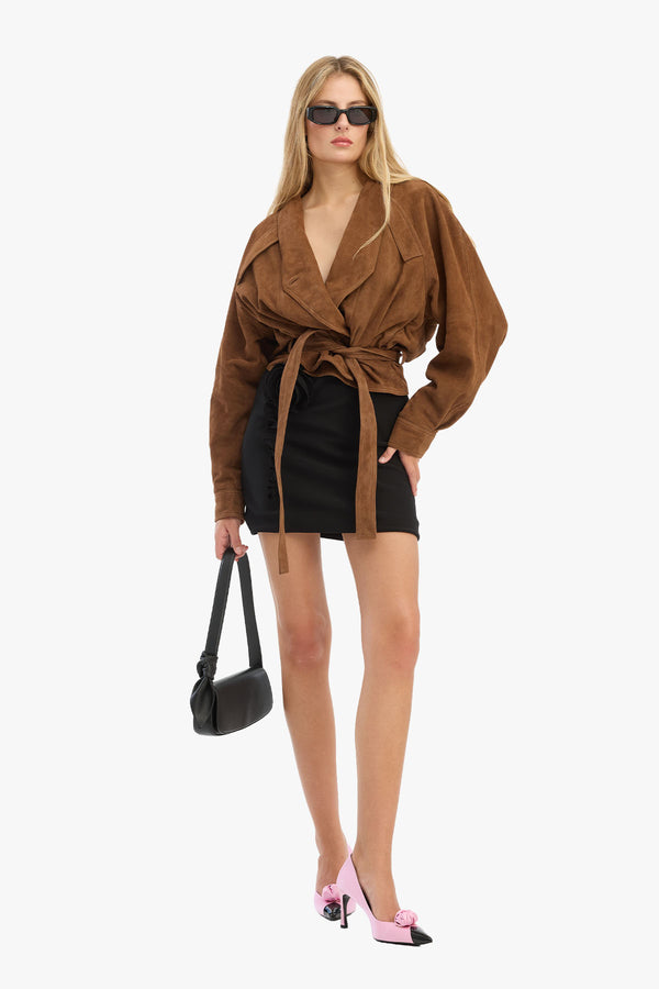 Crepe Mini Flower Skirt