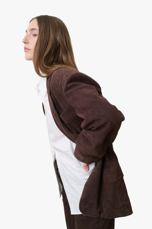 Oversized Suede Blazer
