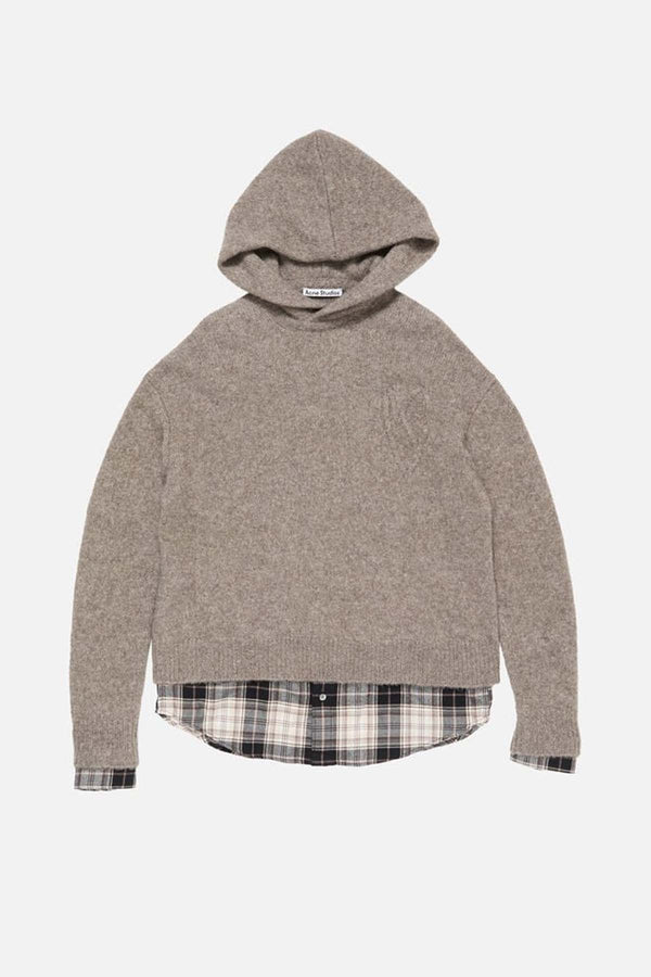 Layered Wool Hoodie