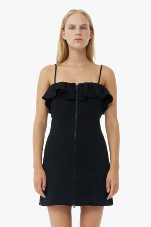 Bonded Crepe Strap Mini Dress