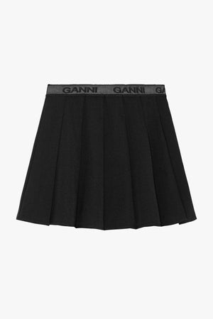 Light Twill Pleated Mini Skirt