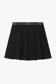 Light Twill Pleated Mini Skirt