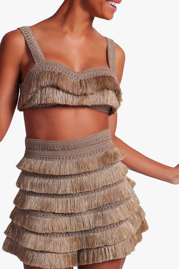 Metallic Fringe Bralette