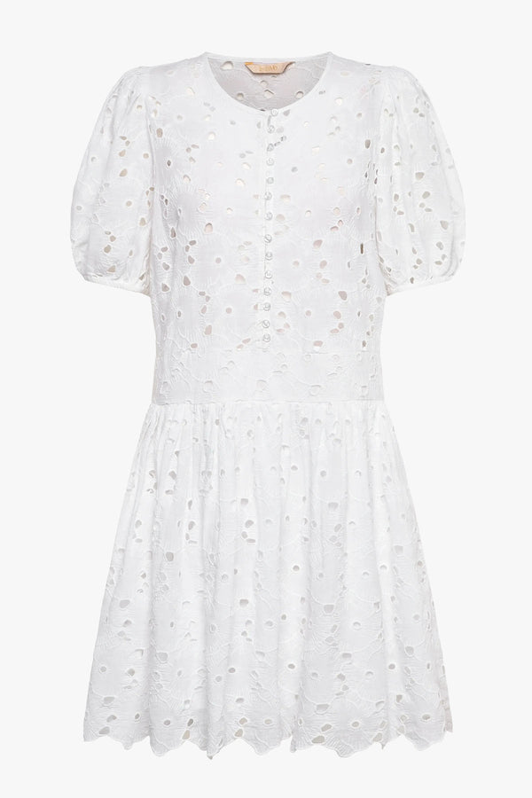 Broderie Anglaise Puffed Dress