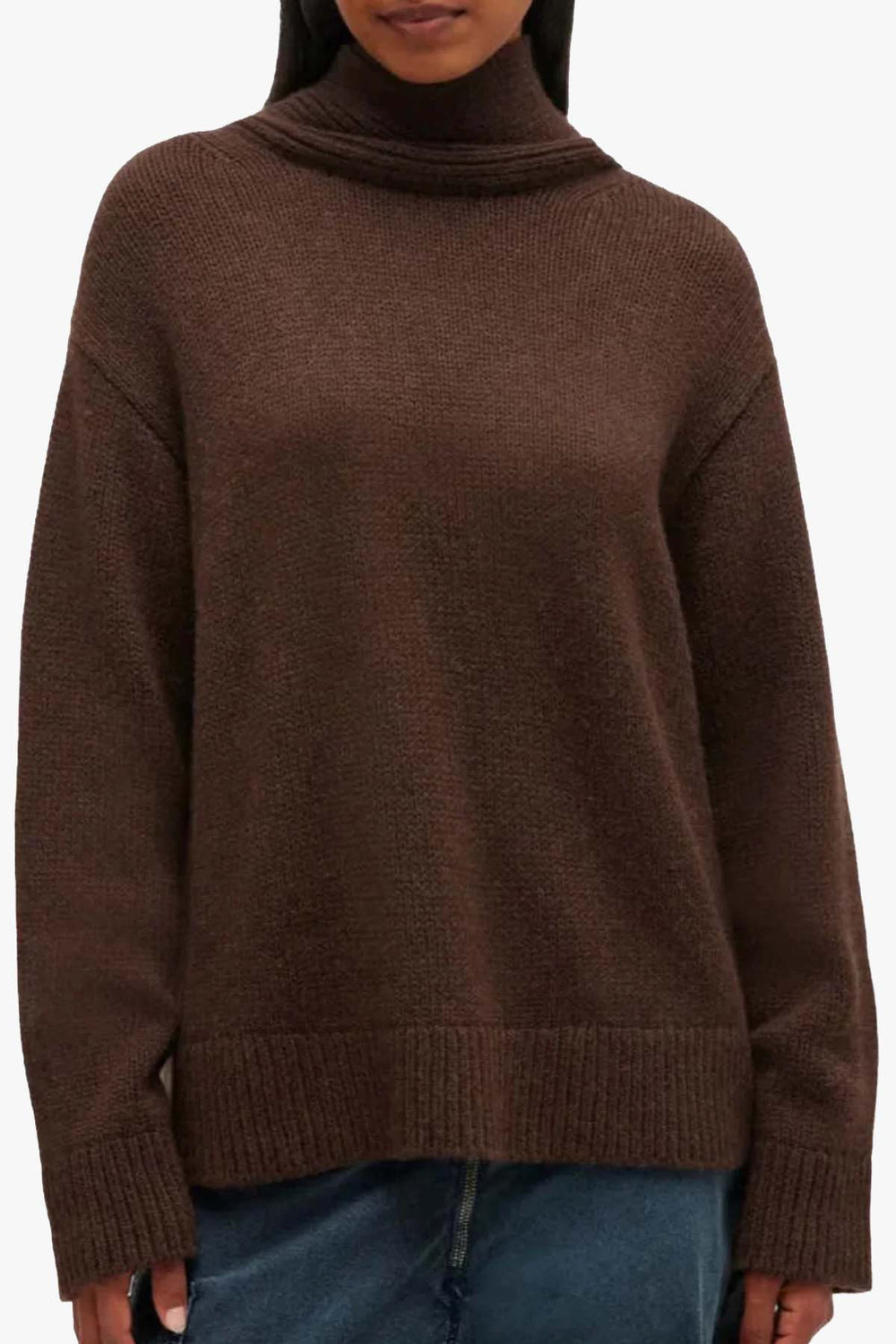 Chunky Yak Mix Open Back Pullover