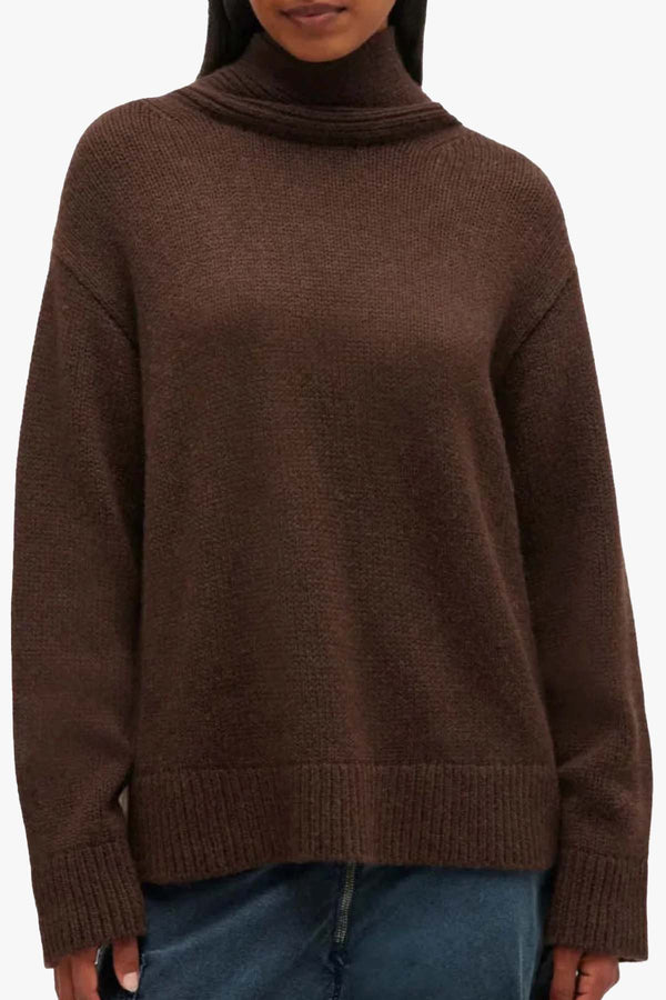 Chunky Yak Mix Open Back Pullover