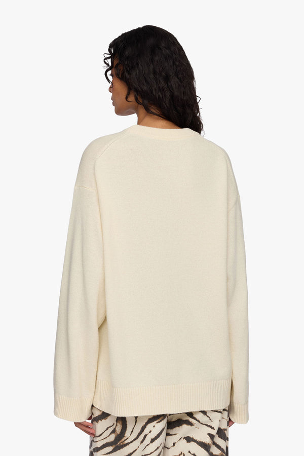 Oversized Graphic Wool Mix Sweater