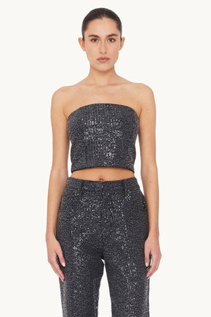 Twill Sequin Top