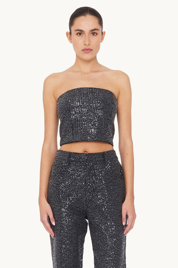 Twill Sequin Top
