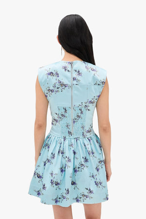Printed Double Satin Corset Min Dress
