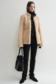 Cinched Shearling Jacket