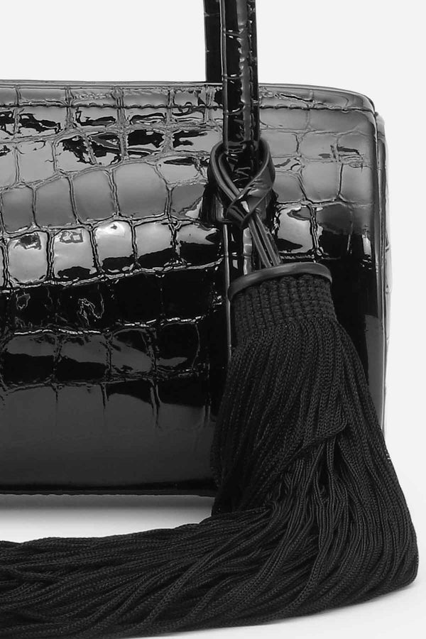 Croco Barrel Bag