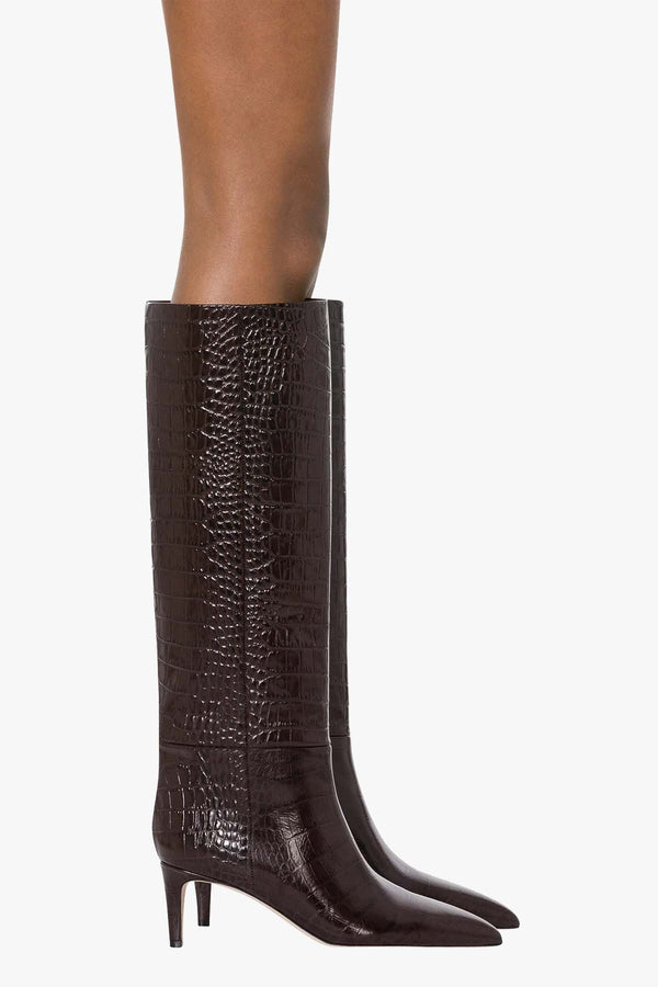 Embossed Croco Stiletto Boot 60