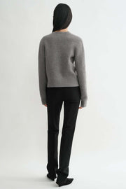 Cropped Crew-Neck Knit