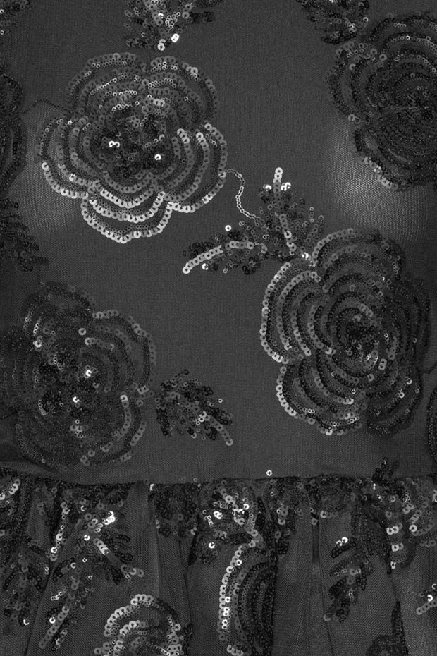 Sequins Ls Bubble Top