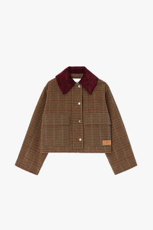 Heavy Check Twill Short Barn Jacket
