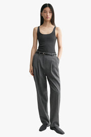 Double-Pleated Tailored Trousers