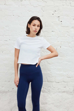 Cropped Cotton Tee