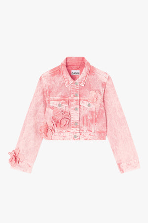 Overdyed Denim Cropped Jacket