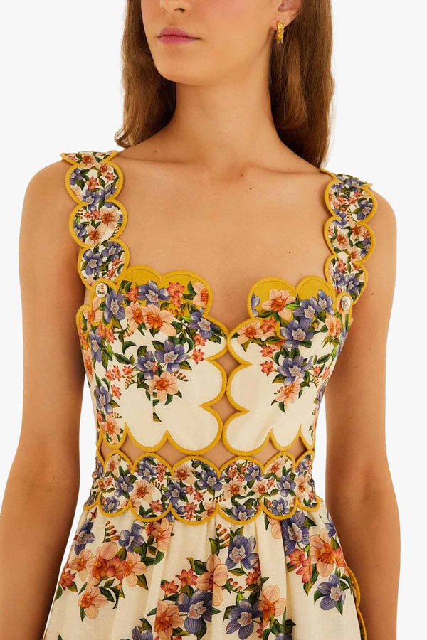 Hilo Stripes Sand Midi Dress